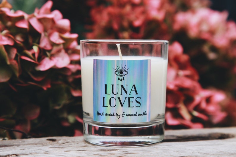 Luna loves soy and coconut vegan highly scented candles lots of scents to choose from