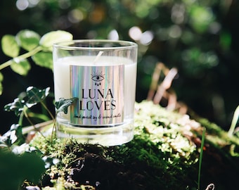 Bougie faite main de luxe de soja et de noix de coco de luxe de forêt enchantée de Luna Loves