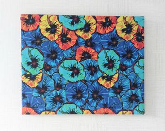 Cuadro de tela con flores de colores 37X30 cm