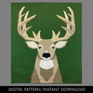 Trophy Buck—instant download/pdf quilt pattern (Hobbs Designs)