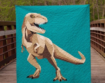 T-Rex Roar—instant download/pdf quilt pattern (Hobbs Designs)