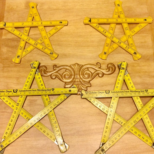 Folding Wood Ruler Etsy