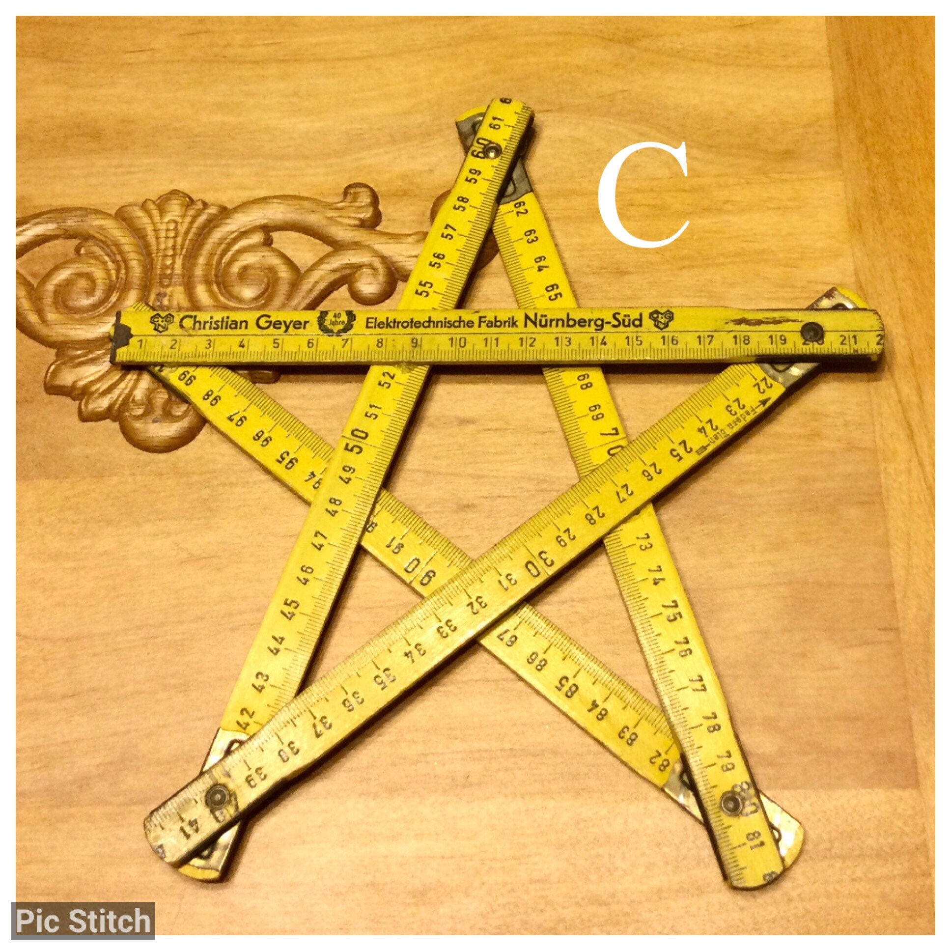 Vintage Folding Ruler Star Rustic Star Farmhouse Decoration Etsy