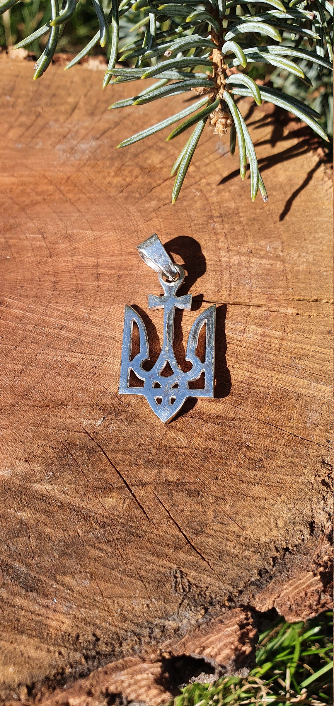 Emblem of Ukraine With Swords Tryzub Pendant Ukrainian Etsy