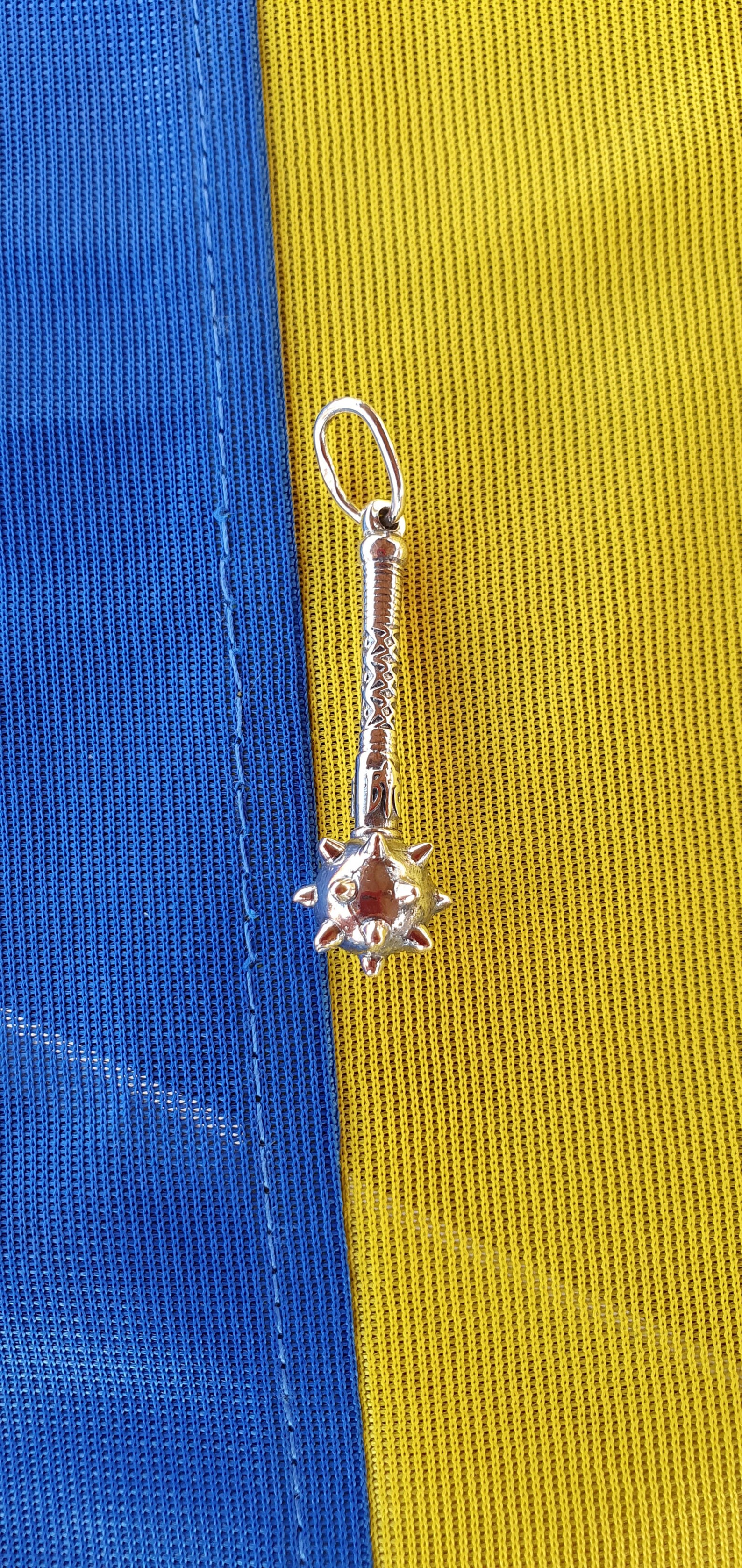 Pendant Mace With Trident Silver Mace Necklace Mace Etsy