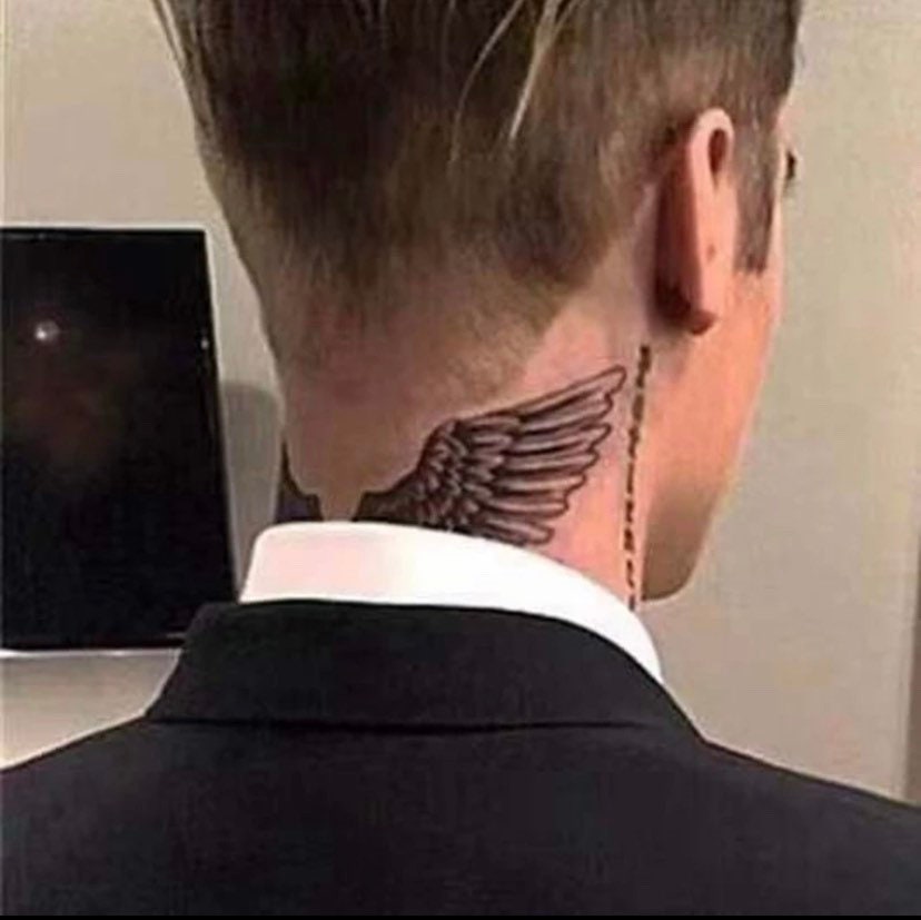 justin bieber neck tattoo