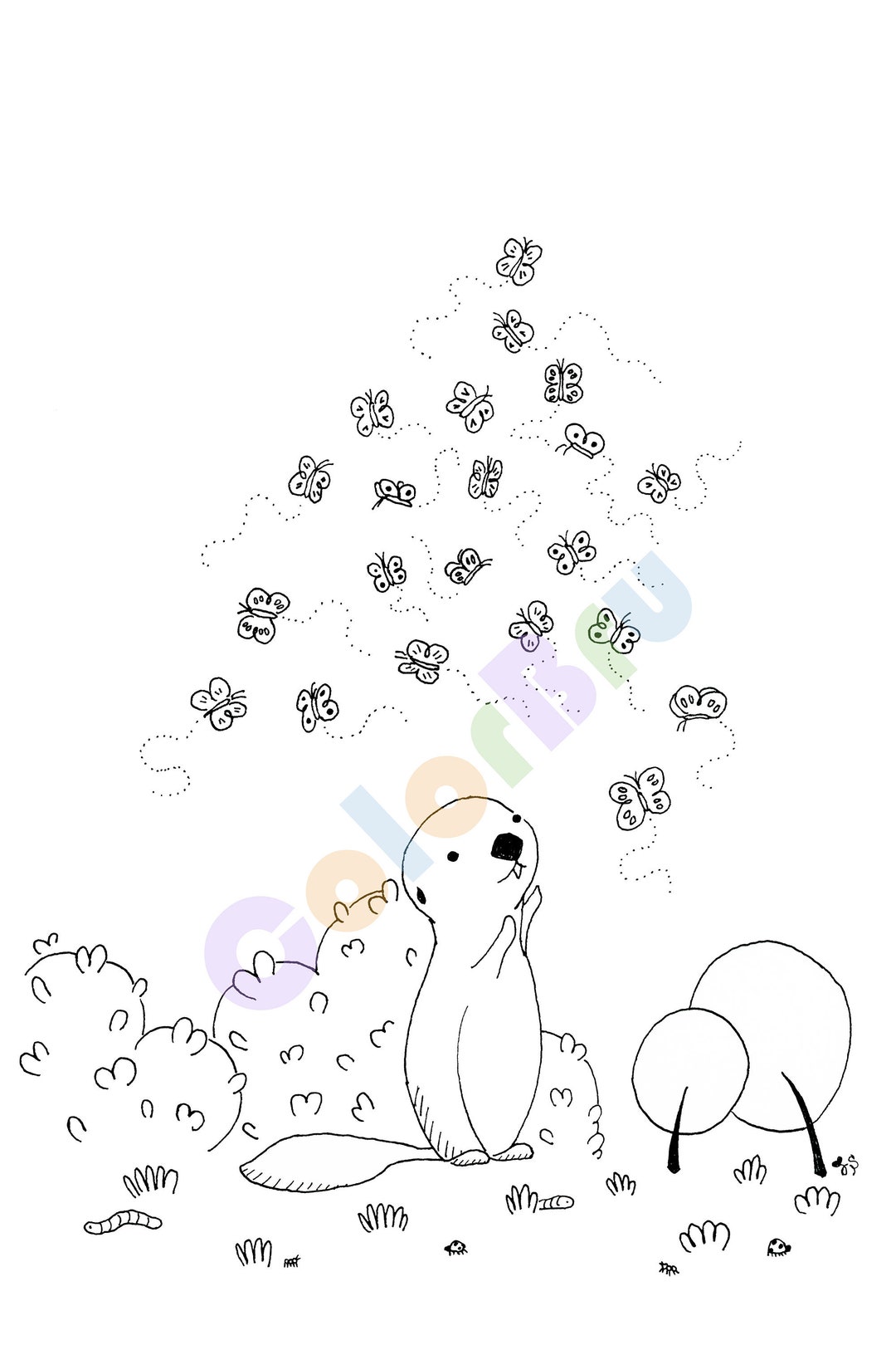 Otters wonderland coloring pages pdf digital kids activity 