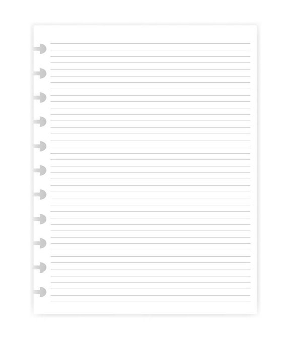 blank lined notebook paper printable etsy