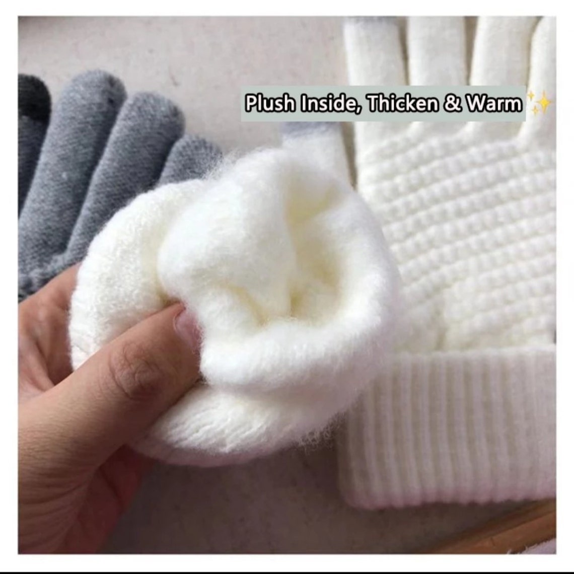 New Years Winter TouchScreen Gloves Women Teens Kids Love image 4