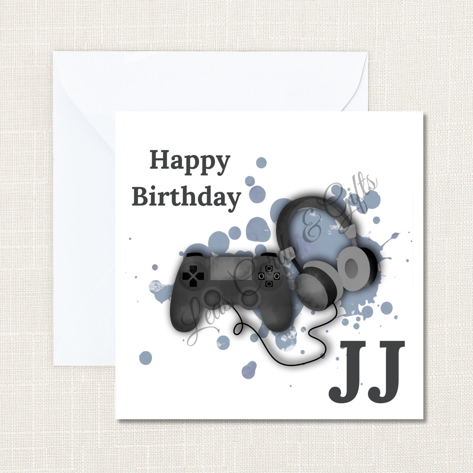 Watercolour Xbox Gaming Theme Happy Birthday Card Can Be | Etsy