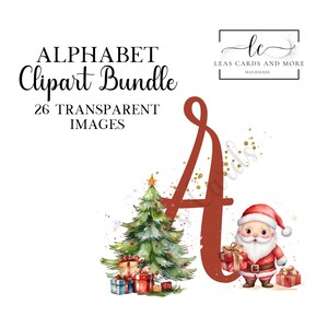 Alphabet rouge du père Noël Noël Clipart PNG à télécharger, Clipart alphabet de Noël, alphabet du père Noël, clipart Noël, Noël PNG, père Noël