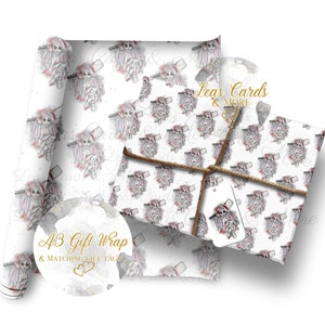 Krampus Wrapping Paper, Black Gift Wrap Roll, Creepy Xmas
