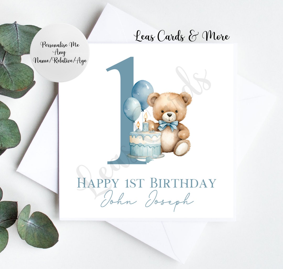 happy birthday teddy bear cards Images High Quality... VARIOUS COLOURS Handmade Teddy Bear Theme Age Happy Birthday Card ...