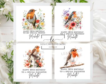 Thank You Card Beautiful Robin - UK Made Greeting Card For Friends ...