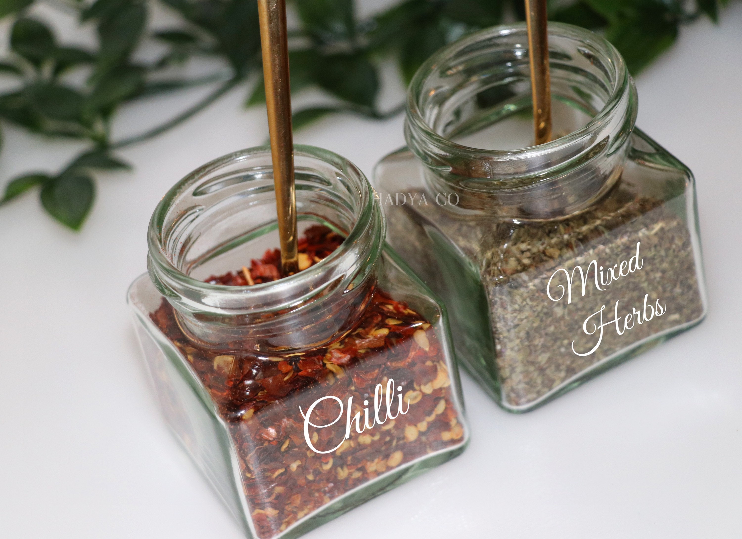 Spice & Herbs Jars Personalised Jars Kitchen Storage Etsy