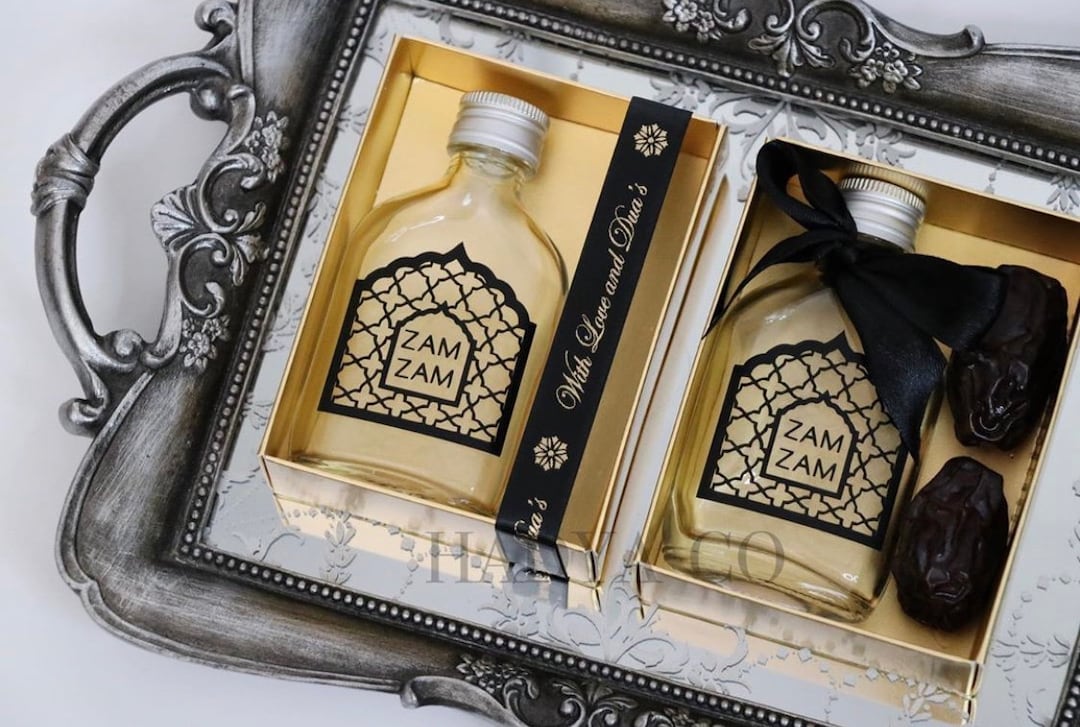 Zam Zam Water & Dates Gift Set - Perfect for Weddings, Nikkah
