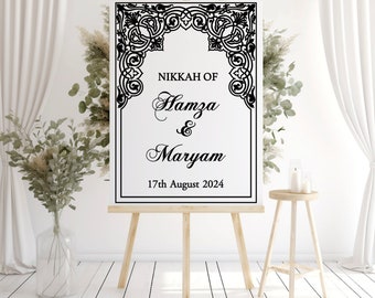 Personalised Wedding/ Nikkah Sign Sticker - Nikkah Decal - Islamic - Vinyl Sticker Decal