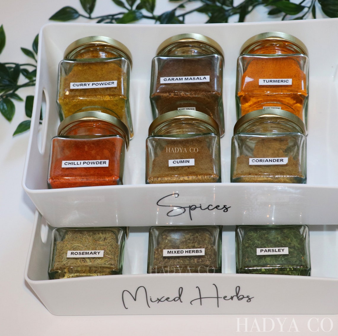 Spice & Herbs Jars Personalised Jars Kitchen Storage Etsy