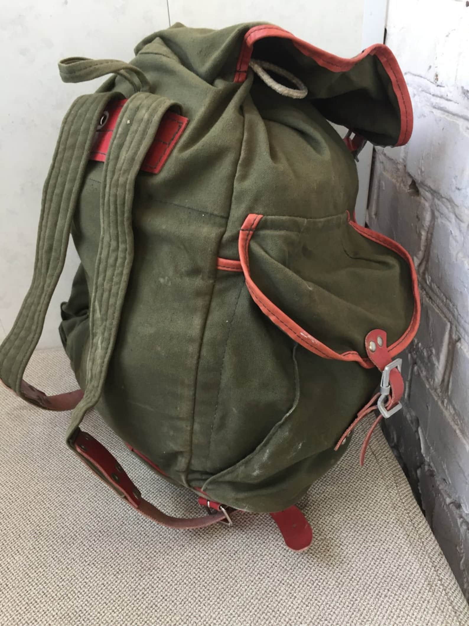 Zaino vintage zaino in tela dall'Ucraina Etsy