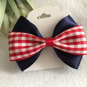 Red,White & Blue  Hair Bow, Toddler Hair Bow, Girls Hair Bow,  4th of July Hair Bow