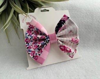 Lazo para el cabello de tela floral