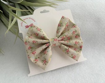 Floral Stoff Haarschleife, Baby Kleinkind Haarspange