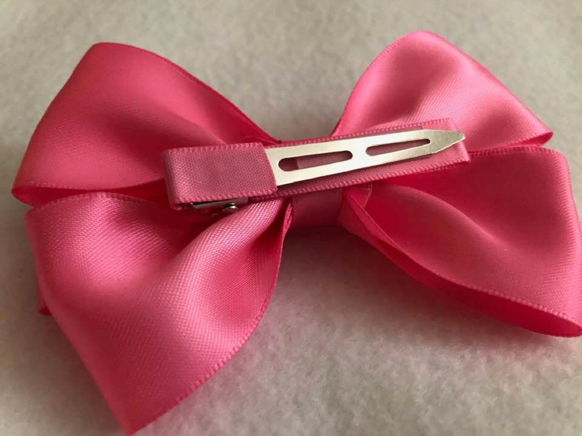 Hair Bow Satin Hot Pink Baby Hair Bow Baby Headband Toddler Etsy UK