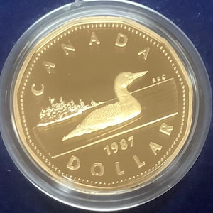 1987 Canada Proof First Loon Dollar in Original Case