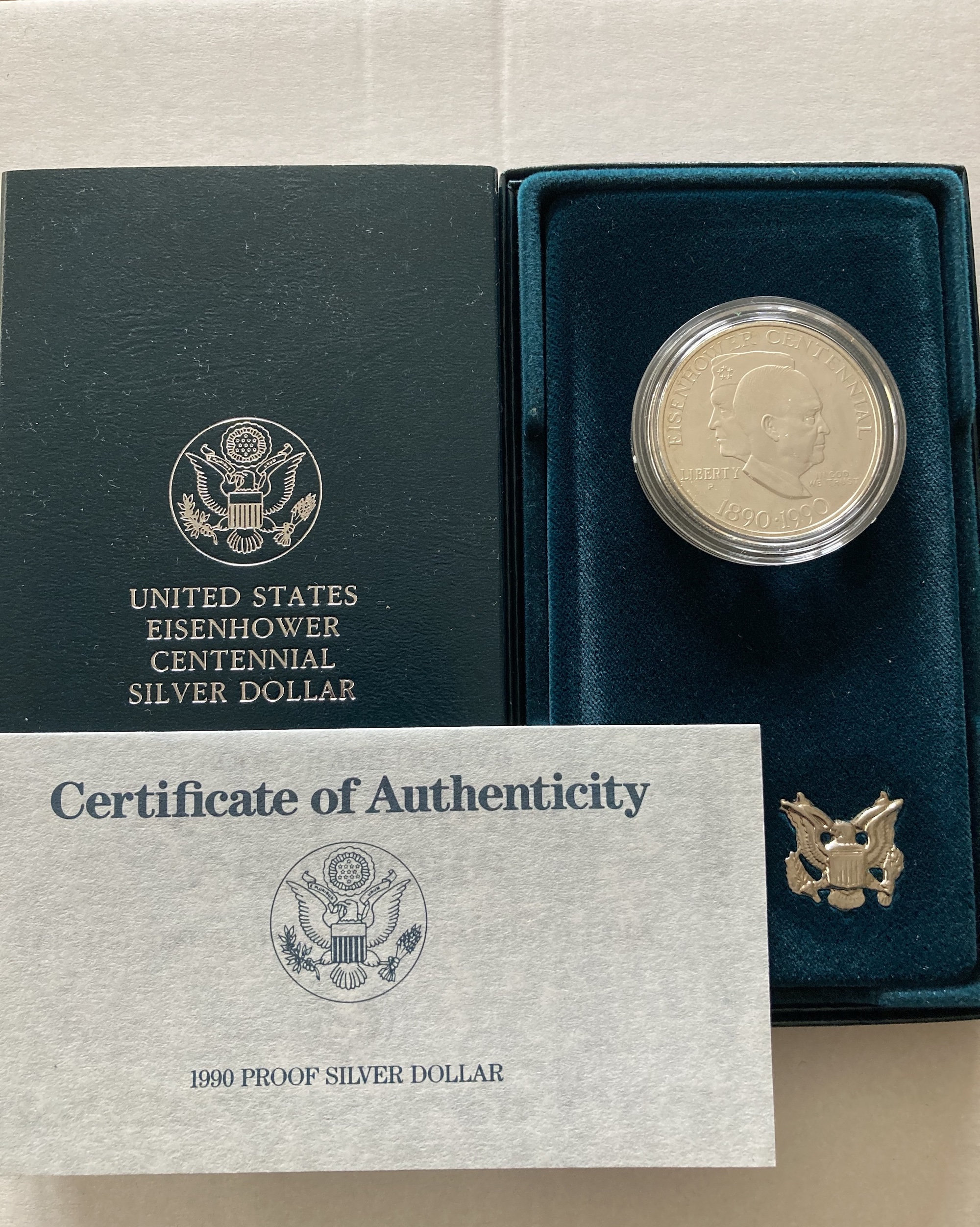 1990 Eisenhower Centennial Proof Silver Dollar United States Mint