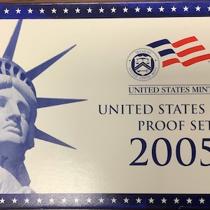 2005 USA Mint Proof Set in Original Box mit State Quarters und Echtheitszertifikat