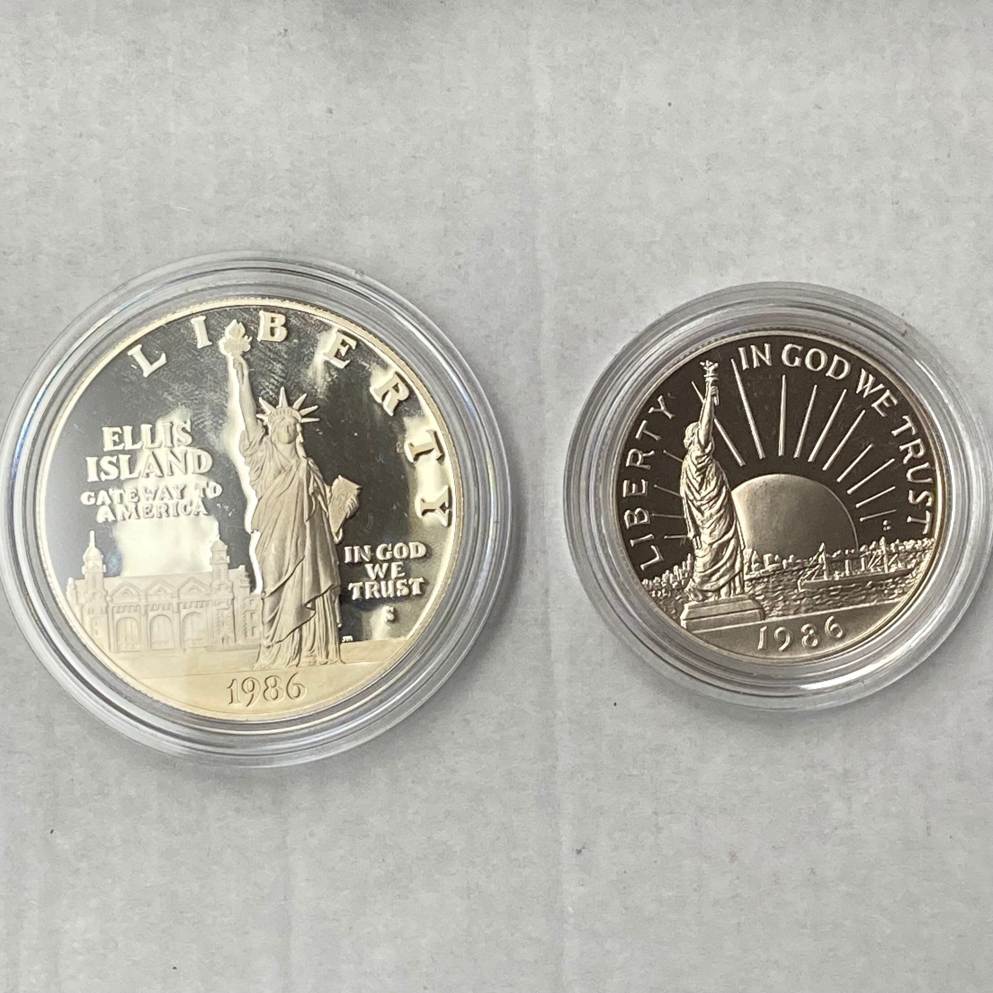 1986 United States Liberty Coins 2-coin Statue of Liberty