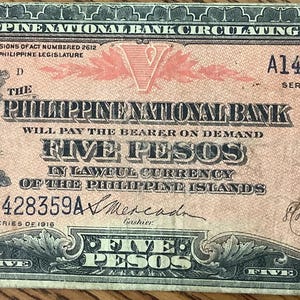 Philippine bank note - Etsy 日本