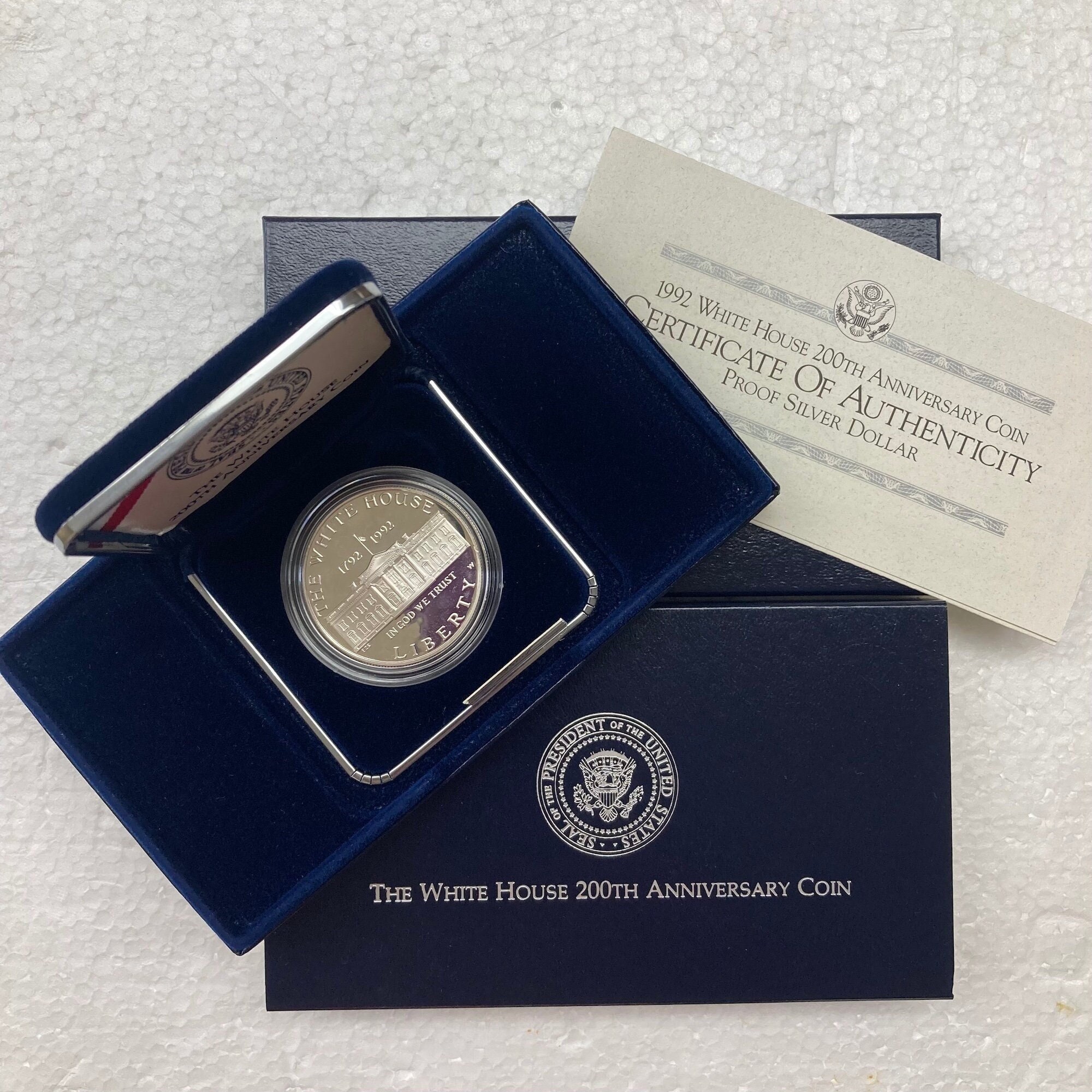 1992-W ホワイトハウス 200 周年記念プルーフ シルバー ドル アメリカ