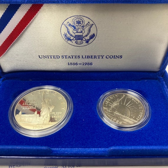 1986 United States Liberty Coins 2-coin Statue of Liberty