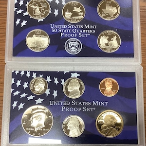 2004 USA Mint Proof Set in Original Box mit State Quarters und Echtheitszertifikat