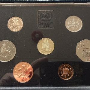 1988 Coins of Great Britain Royal Mint Issue 8 Coin Set Proof Set