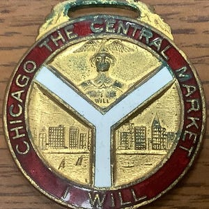 1933 Chicago Century of Progress World’s Fair Ward’s Tip Top Bread Enameled Brass Pocket Watch Fob