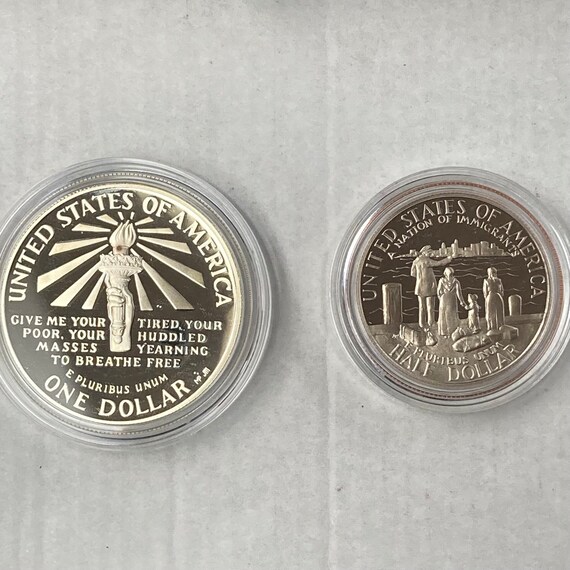 1986 United States Liberty Coins 2-coin Statue of Liberty