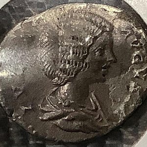 Ancient Roman Silver Denarius Empress Julia Domna Wife of Septus Serverius 193-211 AD Certificate of Autenticity
