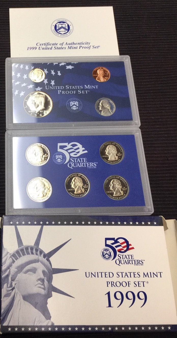 アメリカ　50州　硬貨 プルーフ　コンプリート　1999〜2008年　10年 アメリカ アメリカ合衆国造幣局 50州クォーター 硬貨 プルーフ