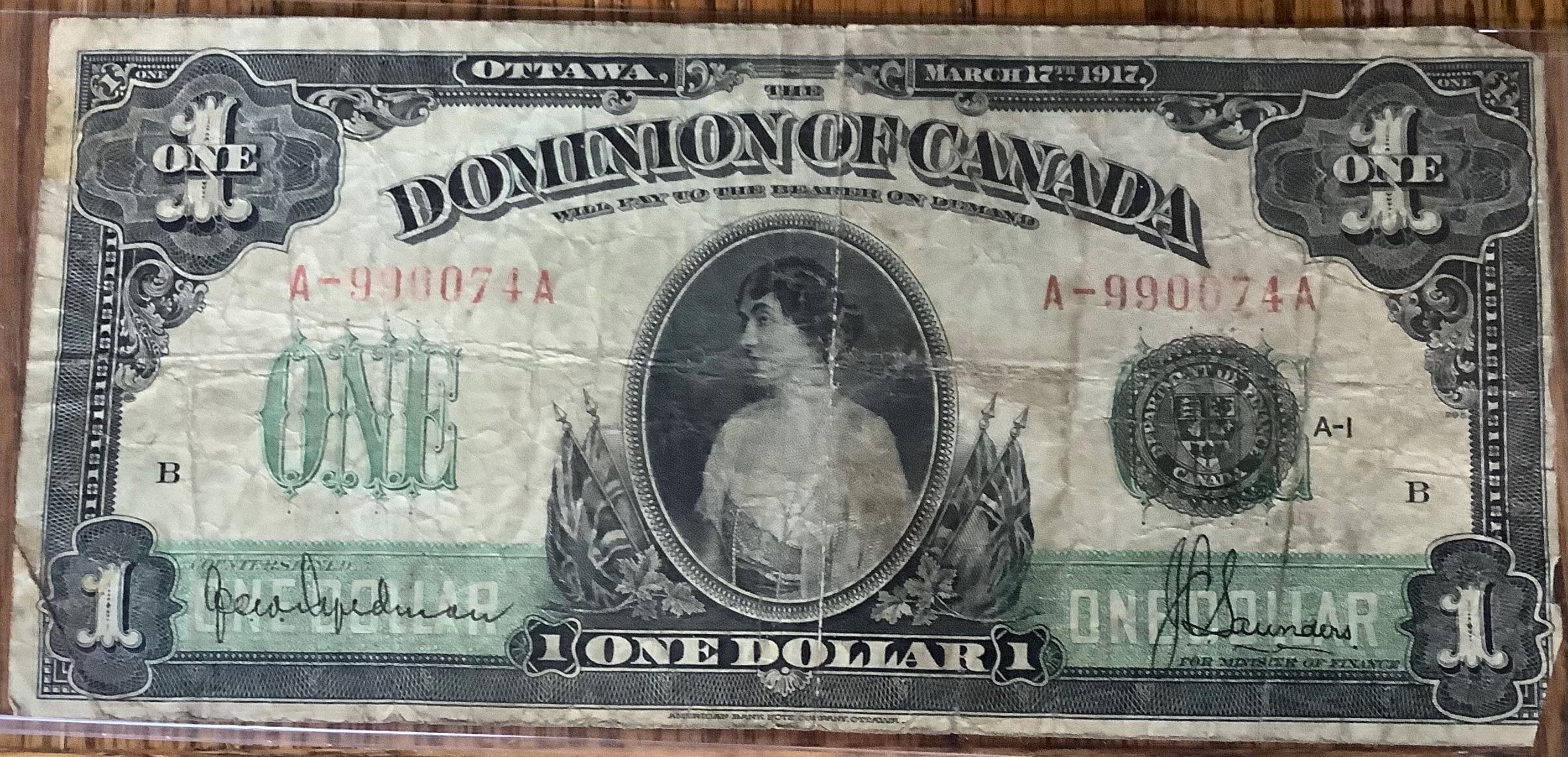 1917 One Dollar Bill - Etsy