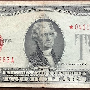 Series of 1928 G Star Replacement Note Two (2) Dollar Red Seal  United States Note