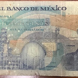 Banco de México 10000 Pesos Cárdenas Nota rara de alto valor inicial