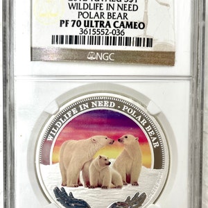 2012 Wildlife in Need - Polar Bear 1oz PF 70 Ultra Cameo