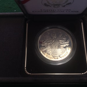 1989 S Congress 200th Anniversary Proof Silver Dollar United States Mint Coin w/Box and COA