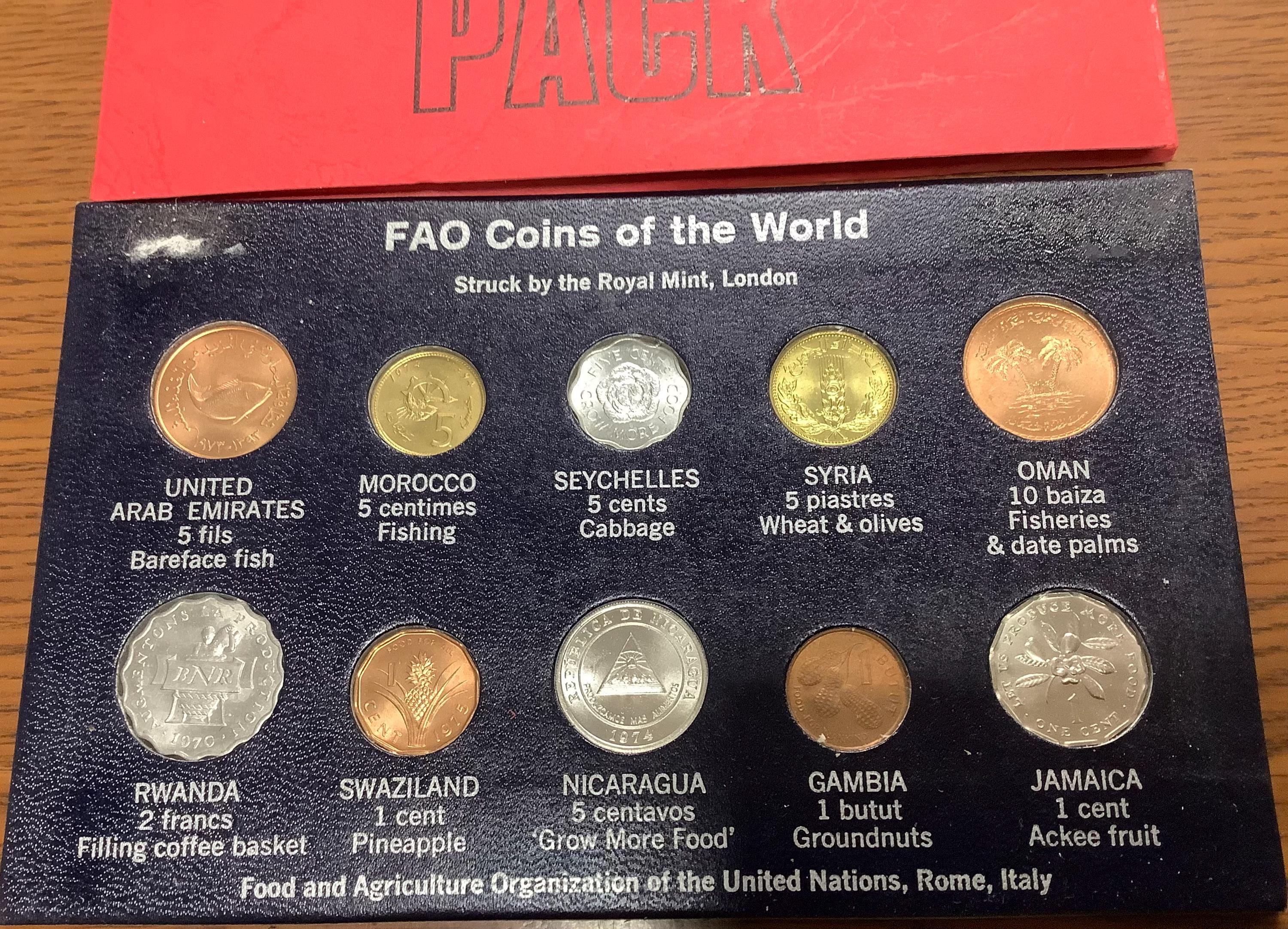 FAOマネー セット 旧貨幣 FAO Coins of the World Collector Pack Souvenir Coin Set All Minted