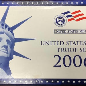 2006 USA Mint Proof Set in Original Box mit State Quarters und Echtheitszertifikat