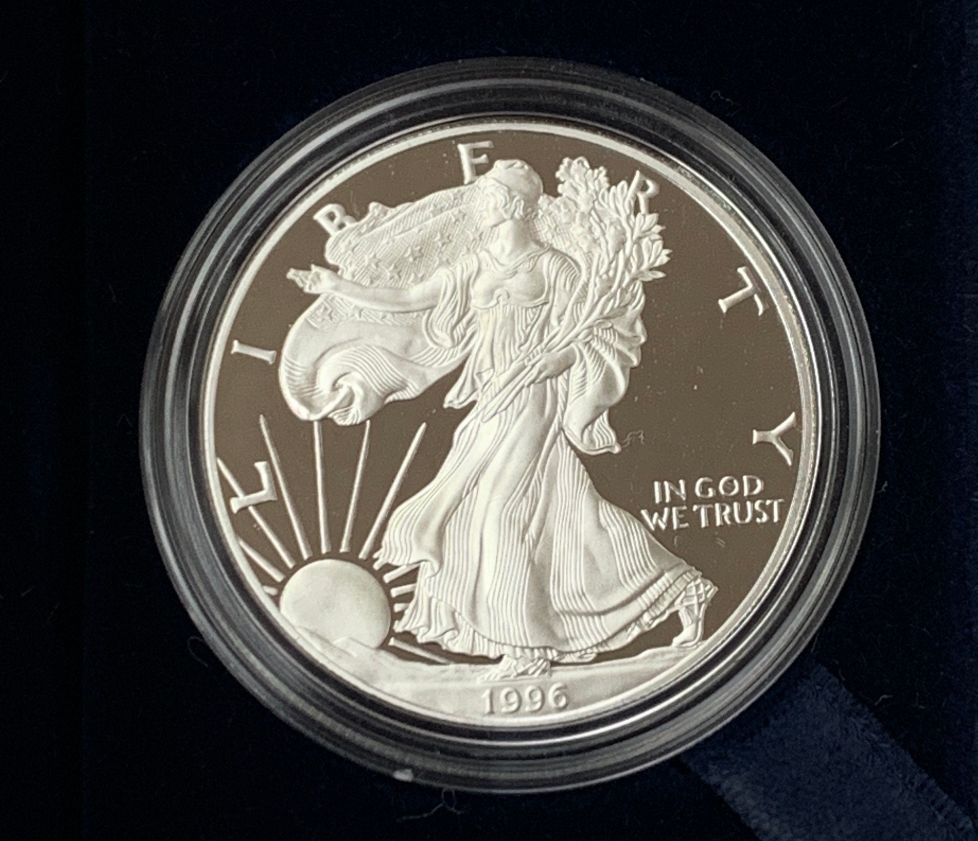 銀貨 米国 アメリカンイーグル 1996年 プルーフ銀貨 1996年 Pプルーフ アメリカンシルバーイーグル オリジナルボックス入り