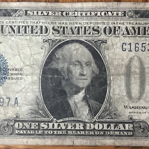 Series 1928 One (1) Dollar Funnyback Silver Certificate Higher Grade Rare Seldom Offered Short Term Issue