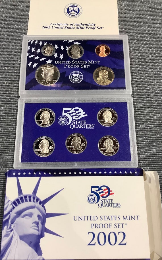 2002年米国造幣局発行プルーフセット、オリジナルボックス入り、州